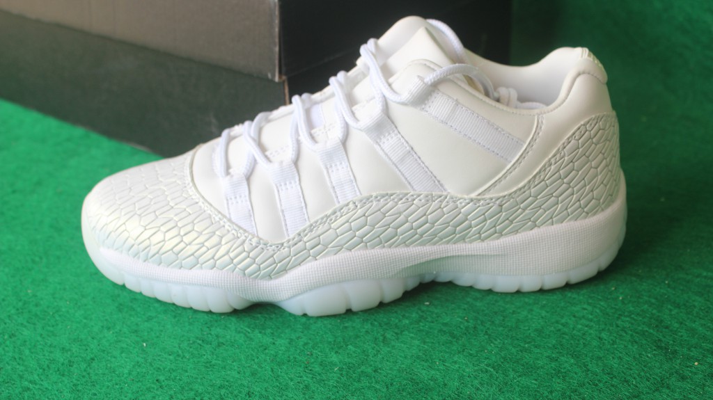 New Air Jordan 11 Low PRM GS All White Shoes